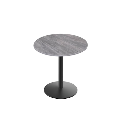Holland Bar Stool Co 30 Tall OD214 Black Table Base w22 Diameter foot and 32 Diameter Greystone Top, IndoorOutdoor OD214-2230BWODS32RGryStn